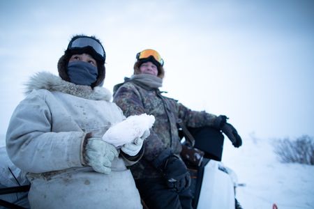 Agnes and Chip Hailstone hunt ptarmigan for their dinner. (BBC Studios Reality Productions, LLC/Pedro Delbrey)