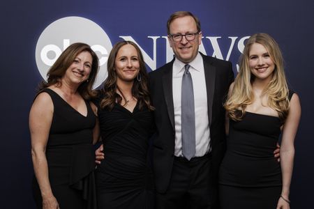 JONATHAN KARL WITH WIFE MARIA AND DAUGHTERS ANNA AND EMILY 