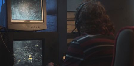 A dramatic reconstruction for "Cursed Gold: A Shipwreck Scandal" shows a man looking at computer screens in the ship's control room. In 1989, maverick scientist Tommy Thompson, stuns the world by recovering three tons of gold from a shipwreck deep in the Atlantic Ocean. What follows is a 30-year story of adventure, deception, and personal turmoil, taking him from venerated celebrity to infamous fugitive, and finally a defiant prisoner who refuses to give up his gold. (National Geographic)