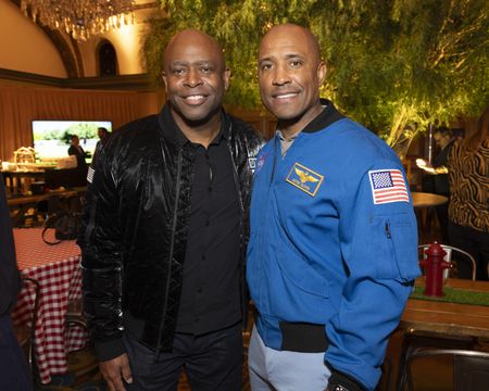 2024 TCA WINTER PRESS TOUR  - Leland Melvin and Victor Glover at the lunch celebrating 20 years of Cesar Millan beginning from “Dog Whisperer” to his current series “Better Human Better Dog” during the National Geographic Day at the 2024 TCA Winter Press Tour at the Langham Huntington on February 8, 2024 in Pasadena, California. (National Geographic/PictureGroup)