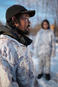 Tig Strassburg on a migratory bird hunt with his son, Evan. (National Geographic/Pat Henderson)