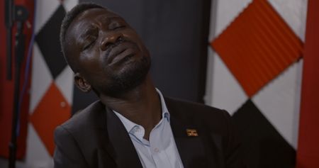 A worried Bobi Wine.  (Mandatory photo credit: Southern Films)