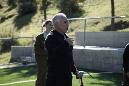 Cesar Millan with Angela at the Dog Psychology Center. (National Geographic)