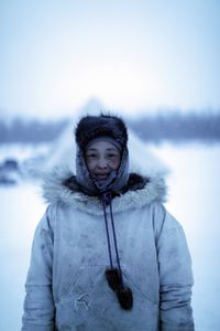 Agnes Hailstone ice fishing with her daughters and grandson on their families property during the winter season. (BBC Studios Reality Productions, LLC/Pedro Delbrey)