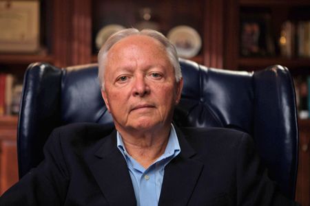 Retired Oklahoma State Trooper Charlie Hanger is pictured in close-up portrait during the production of National Geographic's Oklahoma City Bombing: One Day In America. Hanger arrested Timothy McVeigh on a routine traffic stop 70 minutes after the bombing. On April 19, 1995, America experienced the deadliest domestic terror attack in its history. Thirty years later, this series tells the story of that day told only by those who lived through it – the people of Oklahoma.  (National Geographic/Brandon Widener)