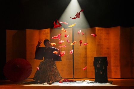 Taijyu Fujiyama performs traditional Tezuma magic at the Zōjō-ji Temple.  (National Geographic/Dana Hayes)