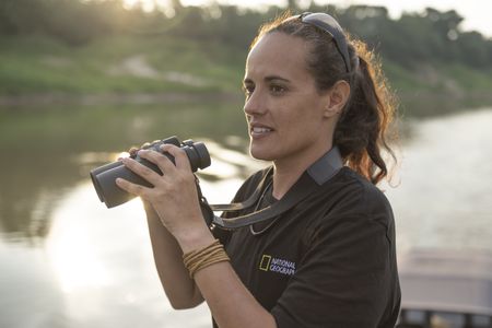 Portrait of National Geographic Explorer Andressa Scabin on the Juruá River, a tributary of the Amazon.(credit: National Geographic/André Dib)