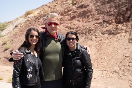 Gordon Ramsay stands with the Ladies of Harley. (National Geographic/Justin Mandel)