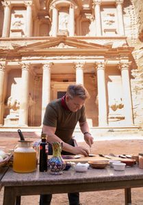 Gordon Ramsay during the final cook at Petra, Jordan. (National Geographic/Justin Mandel)