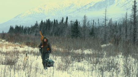 Margot walks through the bush on the beautiful Plata trapline. (Blue Ant Media/Tara Elwood)