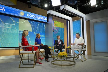 LARA SPENCER, ROBIN ROBERTS, GEORGE STEPHANOPOULOS, MATT DAMON