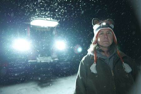 Sue Aikens travels by night after journeying to the Arctic Ocean. (BBC Studios Reality Productions, LLC/Jayce Kolinski)