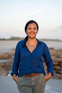 Liz Bonnin at Playa Escobilla, Mexico. (National Geographic/Emilie Ehrhardt)