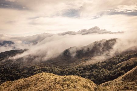 Clouds roll in over an Andean cloud forest in Peru. The cloud forest plays a critical role in the Amazon hydrological cycle. (credit: National Geographic/Pablo Durana)