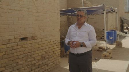 Osama Hisham Hameed showcases the rebuild effort at the ancient city of Babylon in Iraq. (Windfall Films)