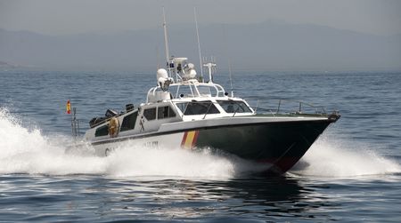 Guardia Civil patrol boat sails swiftly in Spain. (Guardia Civil)