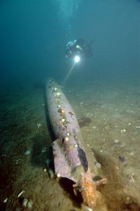 Intriguing shipwrecks and dark underwater tunnels take divers back in time to an unknown chapter on Canadaìs Bell Island. (Credit: Vlada Dekina)