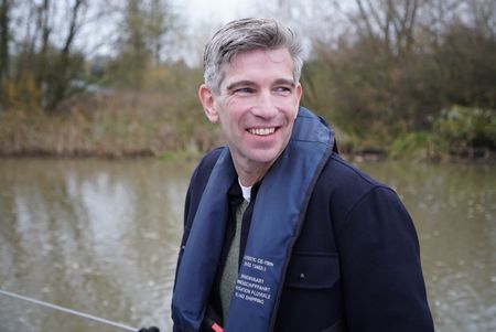 Bart Gielen on the River Linge. (National Geographic)