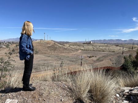 Mariana van Zeller looks out across the U.S-Mexico border. (National Geographic for Disney)