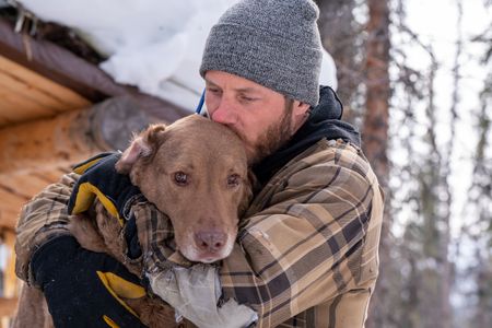 Johnny Rolfe with his dog, Java. (BBC Studios Reality Production/Patrick Henderson)