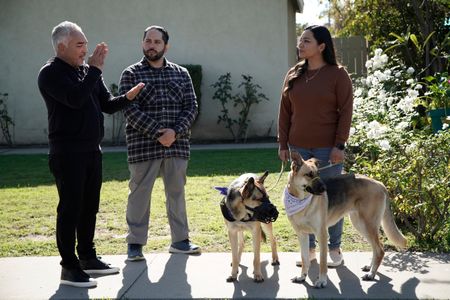 Cesar Millan talking and reacting to clients. (National Geographic)