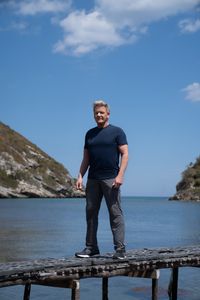 Gordon Ramsay stands on a pier in Cuba. (National Geographic/Justin Mandel)