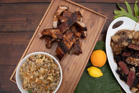 Gordon Ramsay's Wild Pork Ribs with Pineapple Fried Rice. (National Geographic/Justin Mandel)