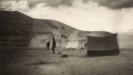 Basecamp for the National Geographic Expedition to The Valley of Ten Thousand Smokes. (credit: National Geographic Society)