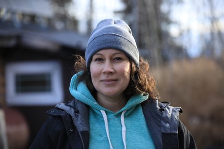 Sonta Roach in the fall season at her home in Shageluk. (BBC Studios Reality Productions, LLC/Brian Bitterfeld)