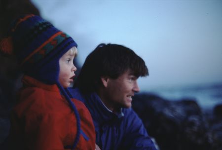 Alex (RIGHT) and Max (LEFT, age 3) in December 1991 in Zion National Park, Utah. (Credit: Jennifer Lowe-Anker)