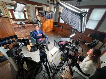 Former FBI Agent and former Deputy Bureau Director for the Bureau of Indian Affairs Walter Lamar is pictured during an interview for National Geographic's Oklahoma City Bombing: One Day In America. Lamar helps with rescue efforts and then spends the following days working on the hunt for the perpetrator. He was influential in the identification of Timothy McVeigh as the bomber. On April 19, 1995, America experienced the deadliest domestic terror attack in its history. Thirty years later, this series tells the story of that day told only by those who lived through it – the people of Oklahoma. (National Geographic/Brandon Widener)