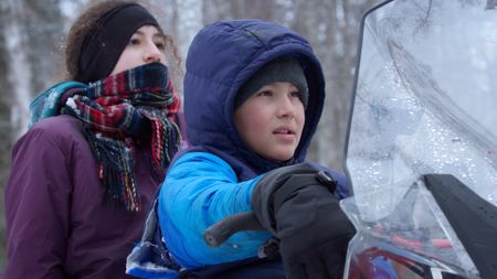 Ryder and Sydney Roach accompany their father on a moose hunt for subsistence meat. (BBC Studios/Dwayne Fowler)