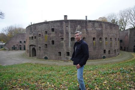 Bart Gielen outside Fort Honswijk. (National Geographic/Ciaran Henry)