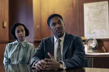 Millie Capellan as Jo Ann Robinson and Kelvin Harrison Jr. as Martin Luther King Jr. in GENIUS: MLK/X. (National Geographic/Richard DuCree)