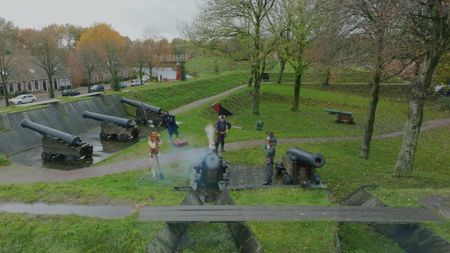 A canon firing. (National Geographic)