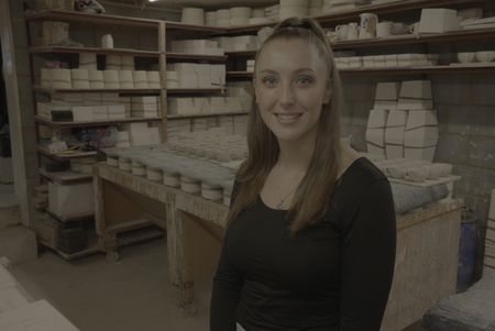 Cuneiform archaeology expert Lara Bampfield poses for a portrait. (Windfall Films/Freya Williams)