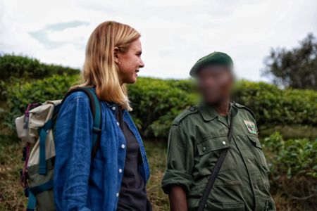 Mariana van Zeller speaks with Juvenal in the Democratic Republic of the Congo. (National Geographic for Disney)
