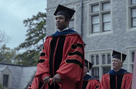 Martin Luther King Jr., played by Kelvin Harrison Jr., graduates from university in GENIUS: MLK/X. (National Geographic/Richard DuCree)