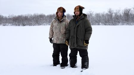 Gage and Avery Hoffman look for moose during a subsistence hunt that will provide food for their family and their community. (BBC Studios Reality Productions, LLC/Jeffrey Alexander)