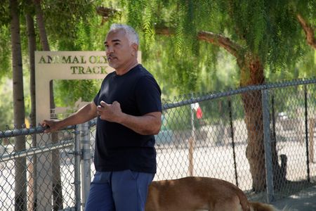 Cesar Millan talking to a client at the DPC. (National Geographic)