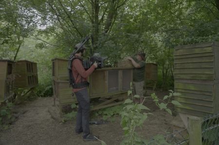 Martin holding a hedgehog. (Big Wave Productions)