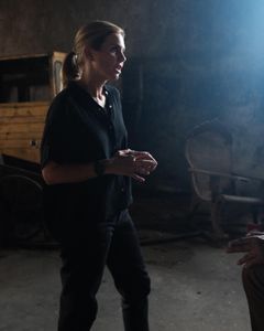 Mariana van Zeller discusses sextortion with Peter in Bulacan. (National Geographic for Disney)
